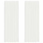 Vidaxl rideaux en voile avec passe - tringles 2 pcs blanc