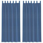 Vidaxl rideaux en voile avec passe - tringles 2 pcs bleu royal Vidaxl rideaux en voile avec passe - tringles 2 pcs bleu royal