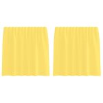 Vidaxl rideaux en voile avec passe - tringles 2 pcs jaune