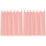 Vidaxl rideaux en voile avec passe - tringles 2 pcs rose