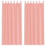 Vidaxl rideaux en voile avec passe - tringles 2 pcs rose Vidaxl rideaux en voile avec passe - tringles 2 pcs rose