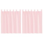 Vidaxl rideaux en voile avec passe - tringles 2 pcs rose clair