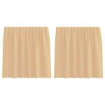 Vidaxl rideaux en voile avec passe - tringles 2 pcs sable Vidaxl rideaux en voile avec passe - tringles 2 pcs sable