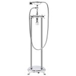 Vidaxl robinet de baignoire sur pied acier inoxydable 99, 5 cm argent