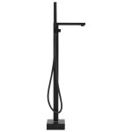 Vidaxl robinet de baignoire sur pied noir acier inoxydable 90 cm