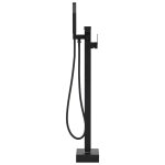 Vidaxl robinet de baignoire sur pied noir acier inoxydable 90 cm