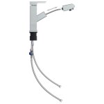 Vidaxl robinet de lavabo rtractable finition chrome 157x172 mm