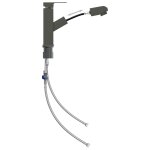 Vidaxl robinet de lavabo r�tractable finition grise 157x172 mm