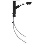 Vidaxl robinet de lavabo r�tractable finition noire 157x172 mm