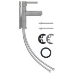 Vidaxl robinet de lavabo de salle de bain argent� 130x176 mm