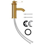 Vidaxl robinet de lavabo de salle de bain dor� 130x180 mm