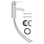 Vidaxl robinet de lavabo de salle de bain finition chrome 130x180 mm