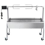 Vidaxl rtissoire pour barbecue lectrique acier inoxydable