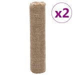 Vidaxl rouleaux de jute 2 pcs 0, 5x50 m 100 % jute 200 g / m