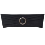 Vidaxl ruban dcoratif lastique avec boucle de chaise 25 pcs noir