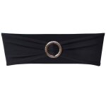 Vidaxl ruban d�coratif �lastique avec boucle de chaise 25 pcs noir