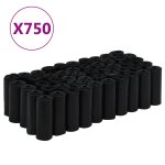 Vidaxl sacs � crottes pour chiens 750 pcs noir 30x20 cm pe