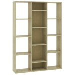 Vidaxl sparateur de pice / bibliothque chne sonoma 100x24x140 cm