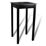Vidaxl set de 1 table de bar et 2 tabourets noir