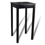 Vidaxl set de 1 table de bar et 2 tabourets noir