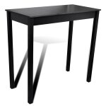 Vidaxl set de 1 table de bar et 4 tabourets noir