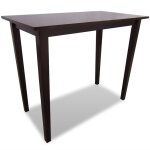 Vidaxl set table et 4 chaises de bar en bois coloris marron Vidaxl set table et 4 chaises de bar en bois coloris marron