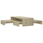 Vidaxl set de tables basses gigognes ch�ne sonoma bois d'ing�nierie