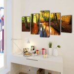 Vidaxl set de toiles murales imprimes fort 200 x 100 cm
