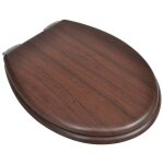 Vidaxl siges de toilette avec couvercles 2 pcs mdf marron