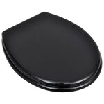 Vidaxl si�ges de toilette avec couvercles 2 pcs mdf noir
