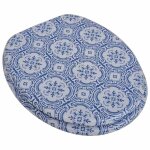 Vidaxl si�ges de toilette avec couvercles 2 pcs mdf porcelaine