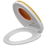 Vidaxl si�ges de toilette et couvercles 2 pcs plastique blanc et jaune