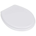 Vidaxl si�ge de toilette avec couvercle mdf design simple blanc