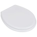 Vidaxl sige de toilette avec couvercle mdf design simple blanc