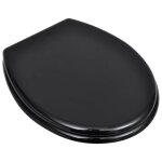 Vidaxl si�ge de toilette avec couvercle mdf design simple noir