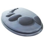 Vidaxl si�ge de toilette avec couvercle mdf pierres