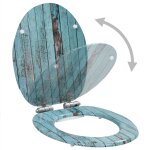 Vidaxl sige wc mdf couvercle  fermeture en douceur bois vieux