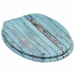 Vidaxl si�ge wc mdf couvercle � fermeture en douceur bois vieux