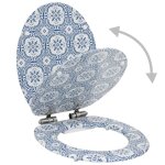 Vidaxl siège wc mdf couvercle à fermeture en douceur porcelaine Vidaxl siège wc mdf couvercle à fermeture en douceur porcelaine
