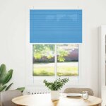 Vidaxl store pliss� bleu 100x150 cm largeur du tissu 99, 4cm polyester