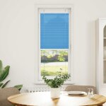 Vidaxl store pliss� bleu 40x150 cm largeur du tissu 39, 4 cm polyester