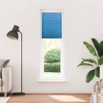 Vidaxl store pliss� bleu 65x200 cm largeur du tissu 64, 4 cm polyester