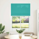 Vidaxl store pliss� vert p�trole 100x100 cm largeur du tissu 99, 4cm