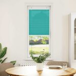 Vidaxl store pliss� vert p�trole 40x100 cm largeur du tissu 39, 4 cm