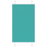 Vidaxl store pliss� vert p�trole 75x100 cm largeur du tissu 74, 4 cm