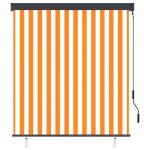 Vidaxl store roulant d'ext�rieur 140x250 cm blanc et orange