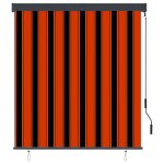 Vidaxl store roulant d'ext�rieur 140x250 cm orange et marron