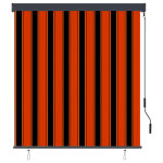 Vidaxl store roulant d'extrieur 140x250 cm orange et marron