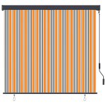 Vidaxl store roulant d'extrieur 160x250 cm jaune et bleu