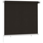 Vidaxl store roulant d'ext�rieur 160x140 cm marron pehd
